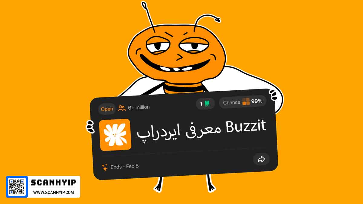 معرفی ایردراپ Buzzit TON | کسب توکن $BUZT رایگان با ربات تلگرام + پاسخ سوالات روزانه!