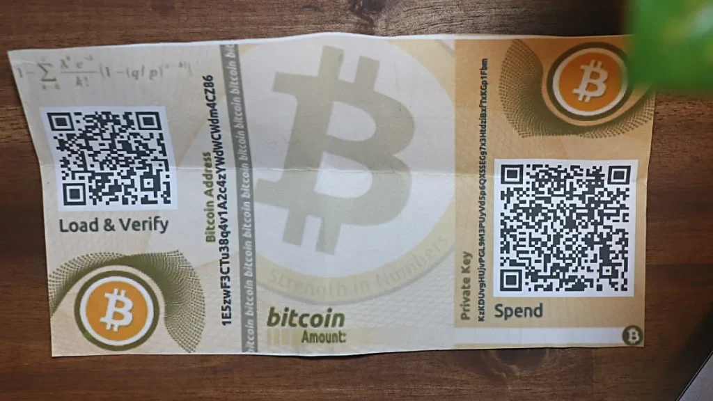 کیف پول‌های کاغذی (Paper Wallets)