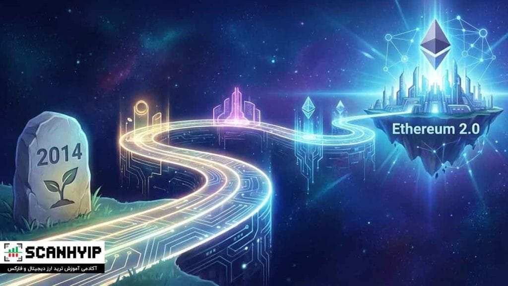 اتریوم Ethereum چیست؟ اجرای قراردادهای هوشمند در بلاک چین 5 آینده اتریوم و نقشه راه eth