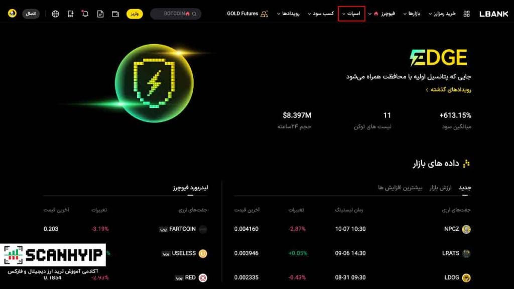 صرافی ال بانک LBank منتخب ایرانی ها برای بازار میم کوین 22 بخش EDGE در صرافی ال بانک چیست؟