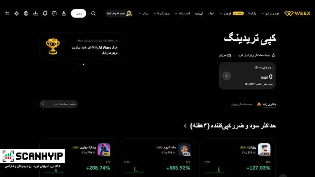 صرافی ویکس (WEEX) برای ایرانیان با صندوق ضمانت 1k بیت کوین 15 کپی ترید صرافی ویکس