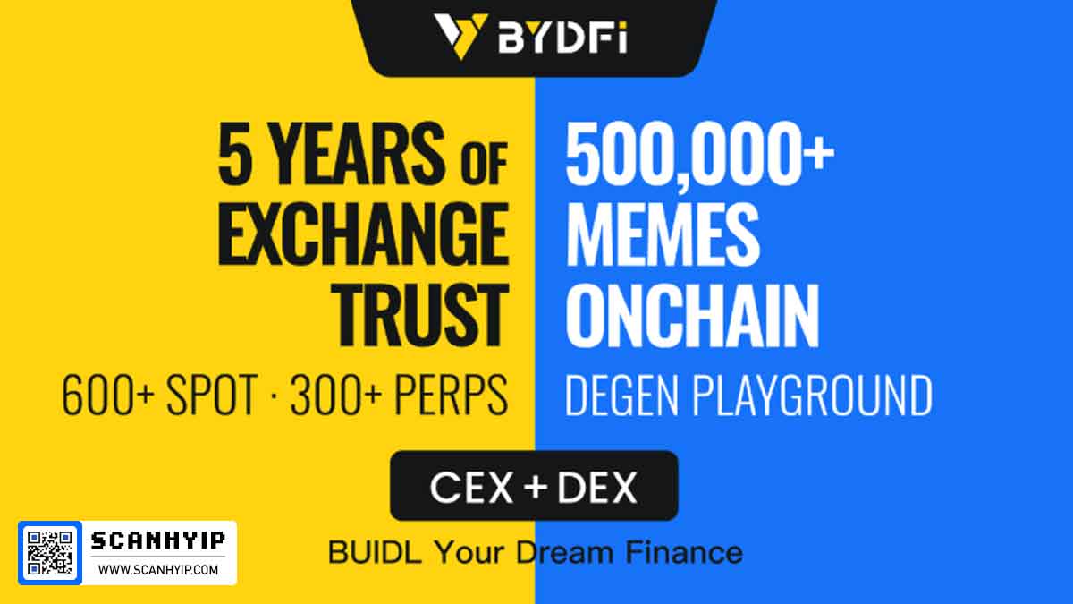 BYDFi MoonX معاملات غیرمتمکز در صرافی بی وای دیفای