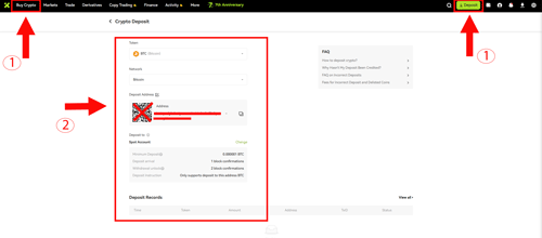 نحوه واریز پول به صرافی ایکس تی
