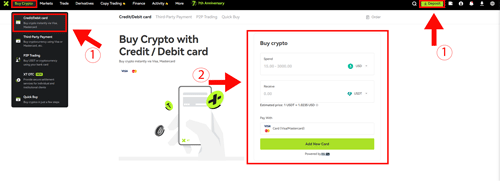 نحوه واریز پول به صرافی ایکس تی