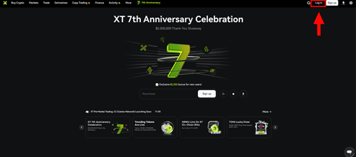 ورود به صرافی ایکس تی