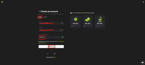 آموزش ثبت نام در صرافی ایکس تی 2025