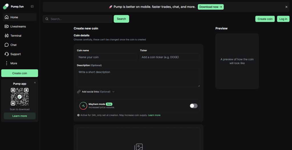 ساخت میم کوین در پامپ فان (Pump.fun)