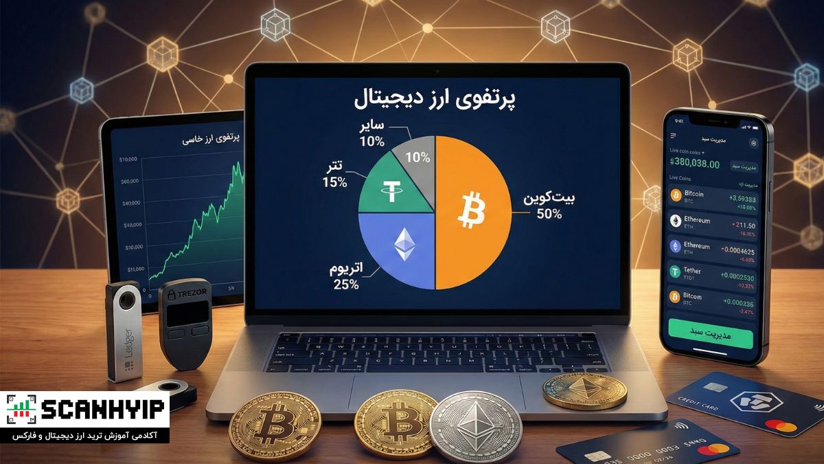 پرتفوی ارز دیجیتال چیست؟ آموزش ساخت سبد برنده (۲۰۲۵) 1 پرتفوی ارز دیجیتال چیست؟ آموزش ساخت سبد برنده (۲۰۲۵)