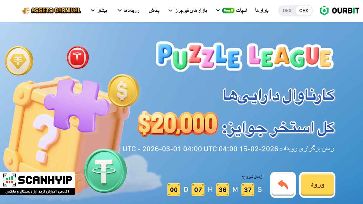 لیگ پازل صرافی اوربیت با جایزه ۲۰,۰۰۰ دلاری فارکس و سهام