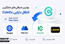 بهترین صرافی های جایگزین انتقال دارایی CoinEx | فرصت ویژه کارمزد صفر