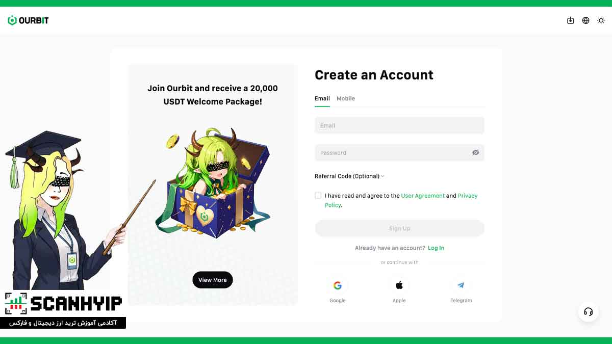 آموزش ثبت نام در صرافی اوربیت
