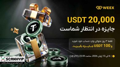 کمپین کش بک صرافی ویکس با 20K USDT جایزه
