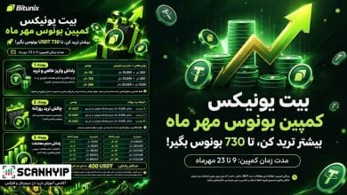 کمپین مهرماه بیت یونیکس: تا ۷۳۰ تتر پاداش